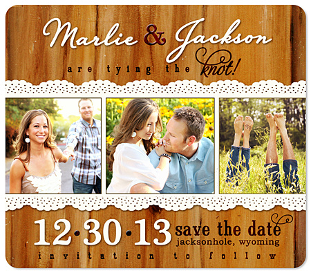 "Western Lace" Save the Date Magnet